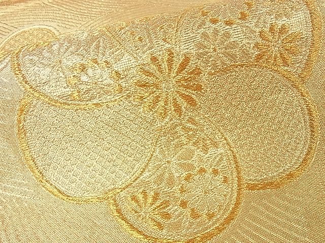 平和屋着物■六通柄袋帯 流水花蝶文 金糸 逸品 sf1728