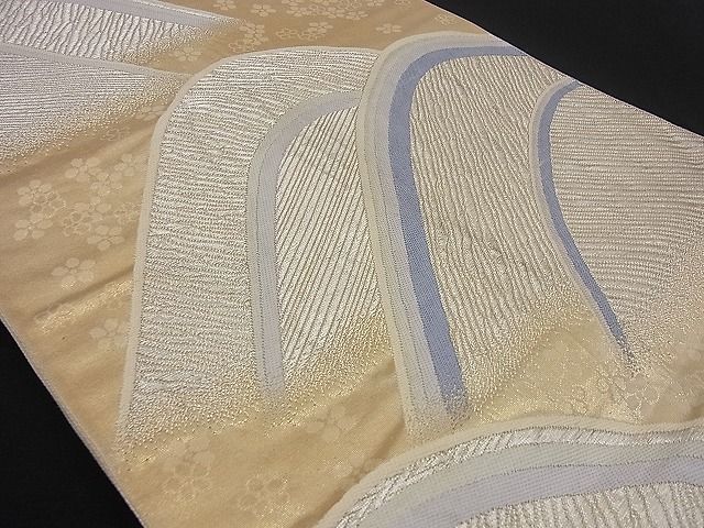 平和屋着物■六通柄袋帯 唐織 重ね山文 金銀糸 逸品 n-sx0270