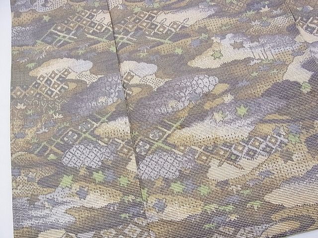 平和屋着物■上質な紬 雲取り吉祥文 逸品 n-sx0604