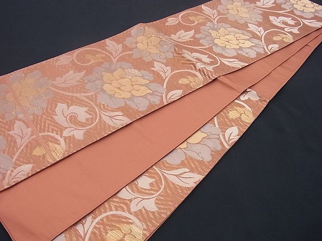 平和屋着物■六通柄袋帯 花唐草文 金銀糸 逸品 n-sx0778