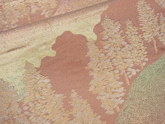 平和屋着物■六通柄袋帯 道長樹林文 金銀糸 逸品 n-sx0882