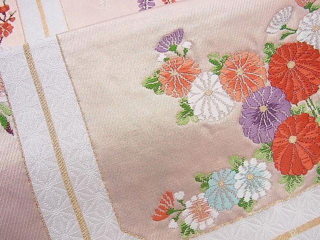 平和屋着物■六通柄袋帯 唐織 天井花文 金糸 逸品 n-sx1154