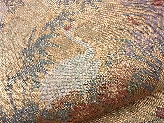 平和屋着物■佐賀錦 六通柄袋帯 琳派名画集 金糸 逸品 n-sx1164