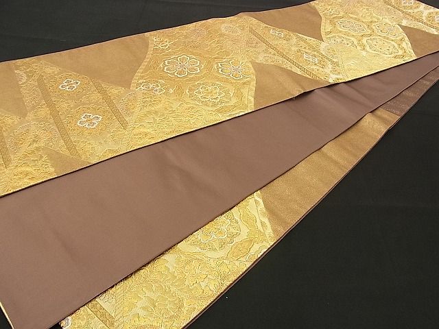 平和屋着物■六通柄袋帯 吉祥更紗花唐草文 金糸 逸品 n-sx1252
