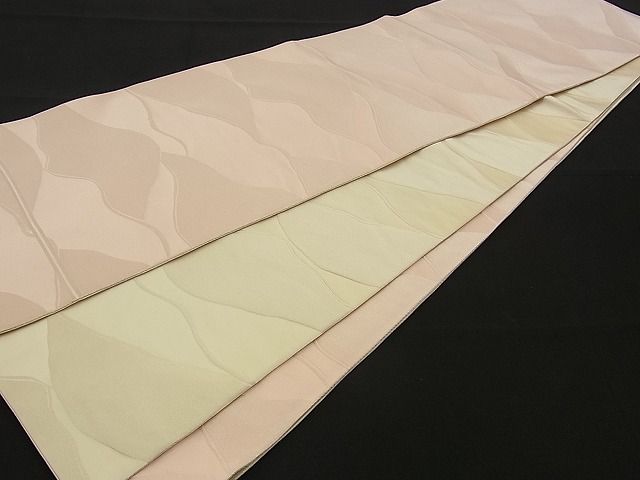 平和屋着物■全通柄袋帯 重ね山文 銀糸 逸品 n-sx1261