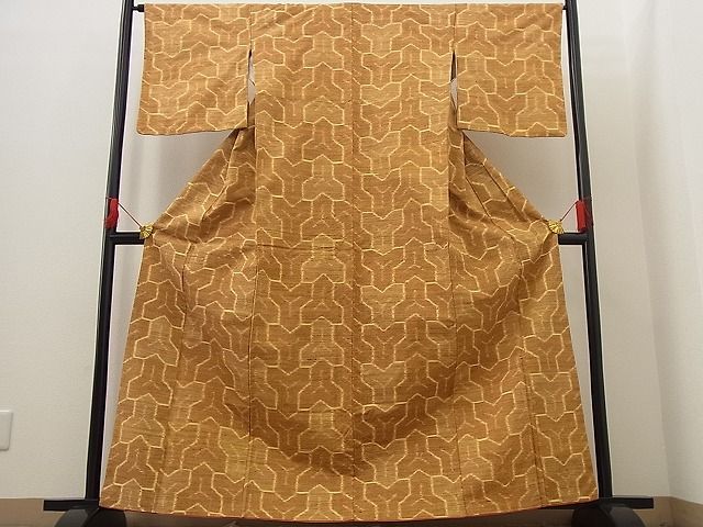 平和屋着物■上質な紬 毘沙門吉祥文 逸品 n-td0404