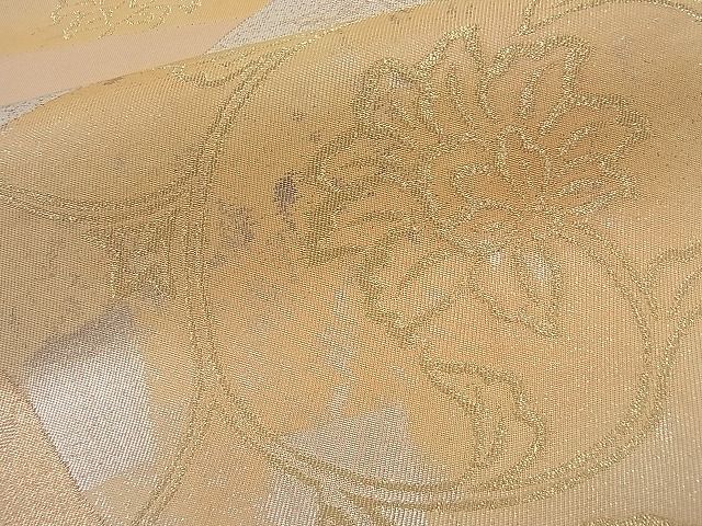 平和屋着物■六通柄袋帯 切嵌花唐草文 金糸 逸品 n-th1243