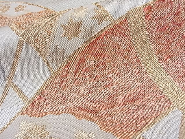 平和屋着物■六通柄袋帯 エ霞籬吉祥文 金銀糸 三越扱い 逸品 n-th1262