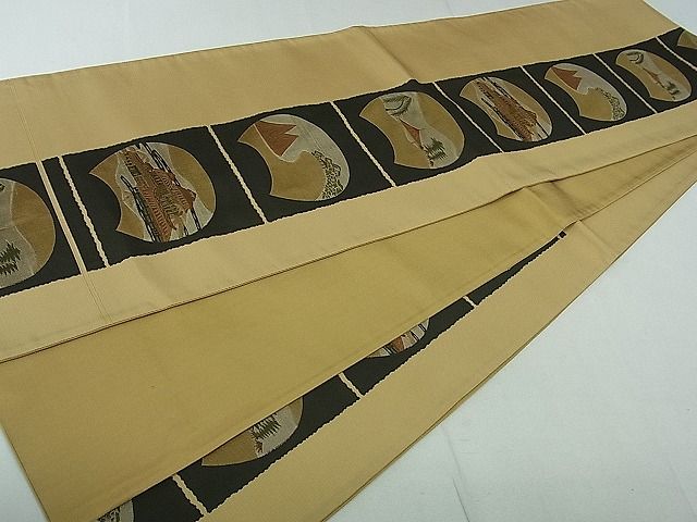 平和屋着物■六通柄袋帯 古今絵巻 逸品 th2611