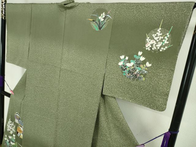 平和屋本店■極上 人間国宝 羽田登喜男 TOKIOetTOKI 訪問着 鴛鴦 金銀彩 逸品 未使用 DZAA2969kh5 - 平和屋
