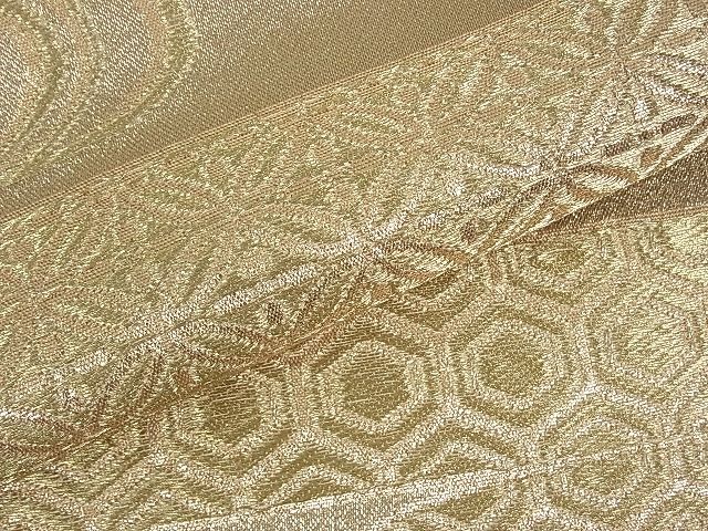 平和屋着物■六通柄袋帯 霞取り流水吉祥文 金糸 逸品 ud0939