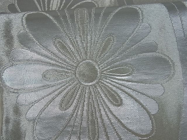 平和屋着物■全通柄袋帯 立涌花文 銀糸 逸品 uw0198