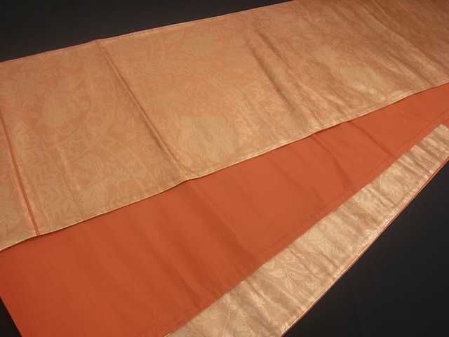 平和屋着物■六通柄袋帯 洋花唐草文 金糸 逸品 uw0329