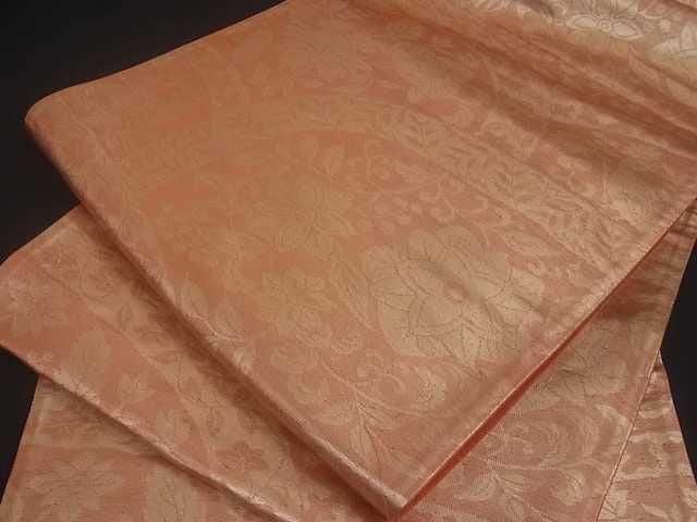 平和屋着物■六通柄袋帯 洋花唐草文 金糸 逸品 uw0329