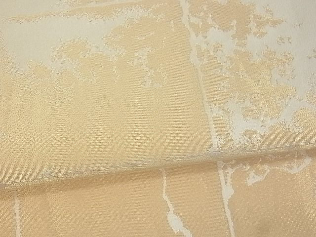 平和屋着物■両面全通柄袋帯 格子霞文 金糸 逸品 uw0667