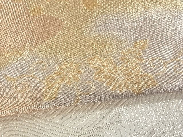 平和屋着物■六通柄袋帯 立波舞花文 金銀糸 逸品 uw0668