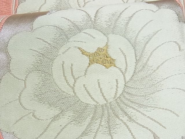 平和屋着物■六通柄袋帯 正倉院天井花文 銀糸 逸品 uw0702