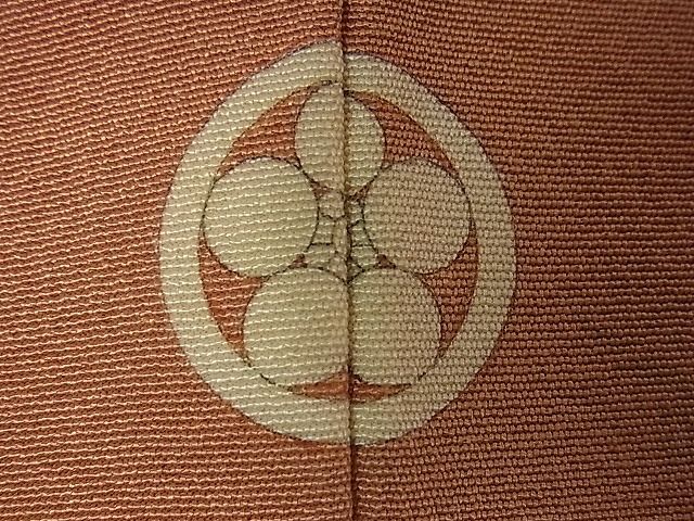 平和屋着物■付下げ 総刺繍 舞花文 土器色 逸品 vf4621