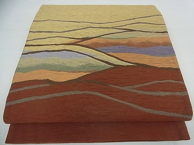 平和屋着物■両面 六通柄袋帯 霞文 逸品 vf4780