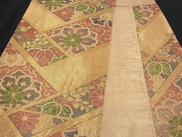 平和屋着物■佐賀錦 六通柄袋帯 檜垣花唐草文 金糸 逸品 n-vz0067