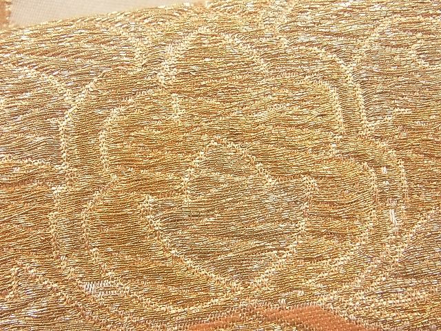 平和屋着物■六通柄袋帯 花菱亀甲文 金糸 逸品 n-vz0302
