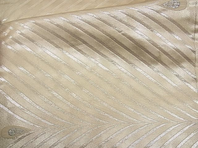 平和屋着物■六通柄袋帯 孔雀羽文 銀糸 逸品 n-wb0097