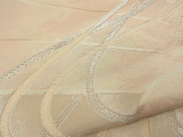 平和屋着物■六通柄袋帯 唐織 檜扇文 銀糸 逸品 n-wb0699