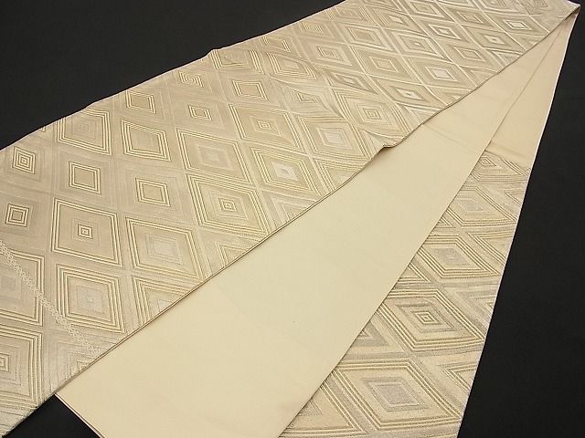 平和屋着物■六通柄袋帯 菱吉祥文 金銀糸 逸品 n-wb0722