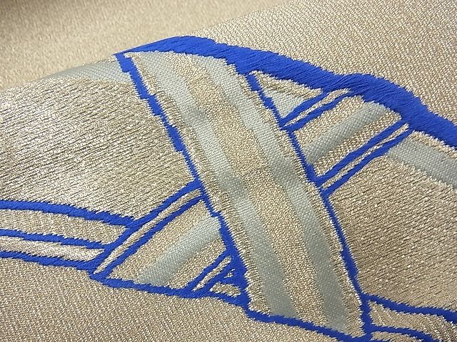 平和屋着物■六通柄袋帯 唐織 籬文 銀糸 逸品 n-wb0743