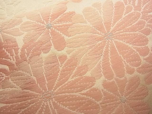 平和屋着物■六通柄袋帯 唐織 亀甲花文 銀糸 逸品 n-wb0762