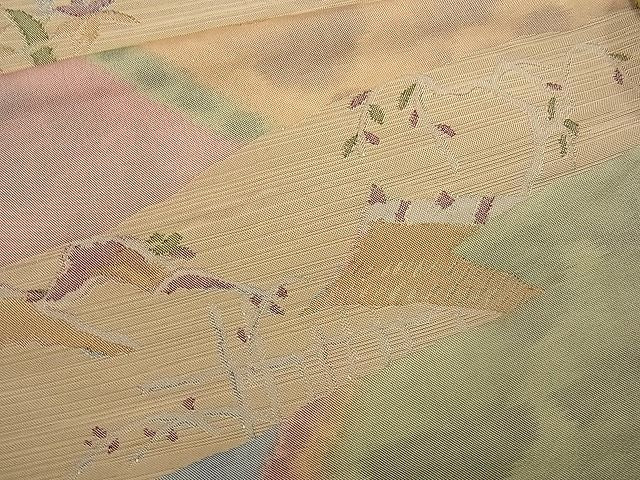 平和屋着物■六通柄袋帯 御所解文 逸品 n-wb0782