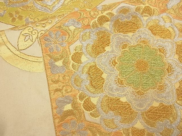 平和屋着物■六通柄袋帯 亀甲花唐草文 金銀糸 逸品 n-wb0787