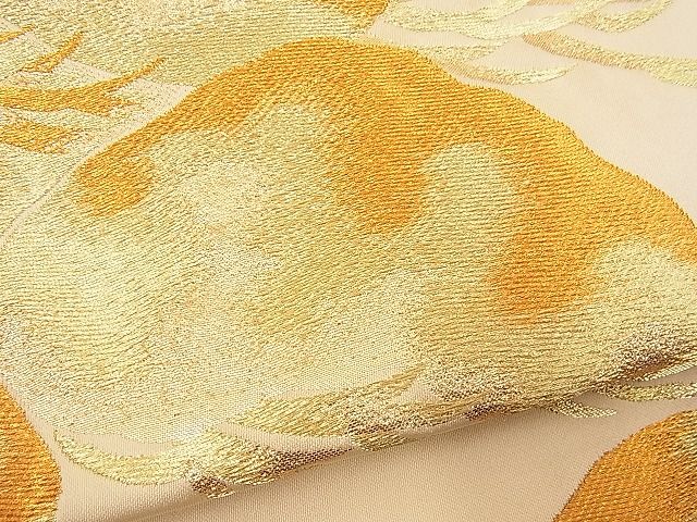平和屋着物■六通柄袋帯 松 金糸 逸品 n-wb1117
