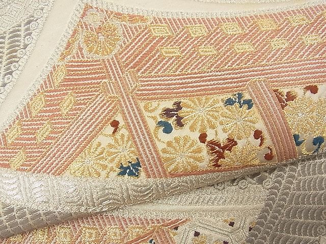 平和屋着物■六通柄袋帯 吉祥風景文 金銀糸 逸品 n-wb1124