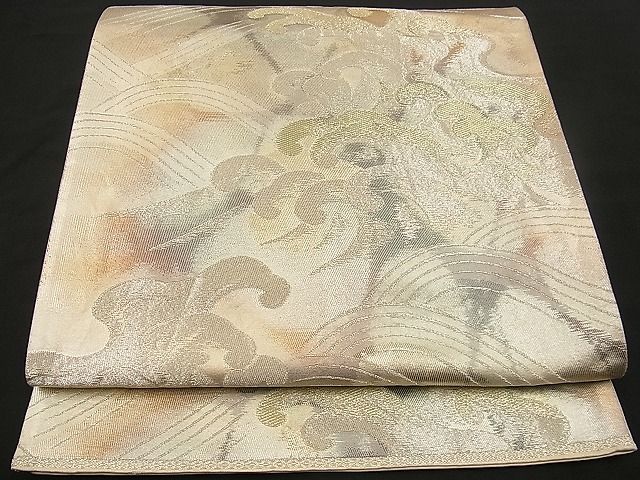 平和屋着物■西陣 六通柄袋帯 立波文 金銀糸 逸品 n-wb1125