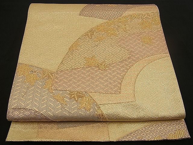 平和屋着物■六通柄袋帯 地紙吉祥舞楓文 金糸 逸品 n-wb1150