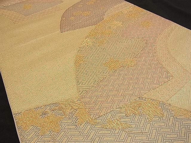 平和屋着物■六通柄袋帯 地紙吉祥舞楓文 金糸 逸品 n-wb1150