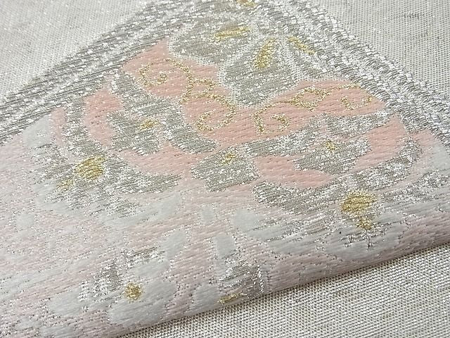 平和屋着物■六通柄袋帯 唐織 色紙重ね正倉院花文 金銀糸 逸品 n-wb1405