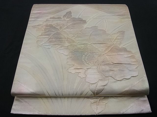 平和屋着物■六通柄袋帯 ふくれ織 草花文 金銀糸 逸品 n-wb1412