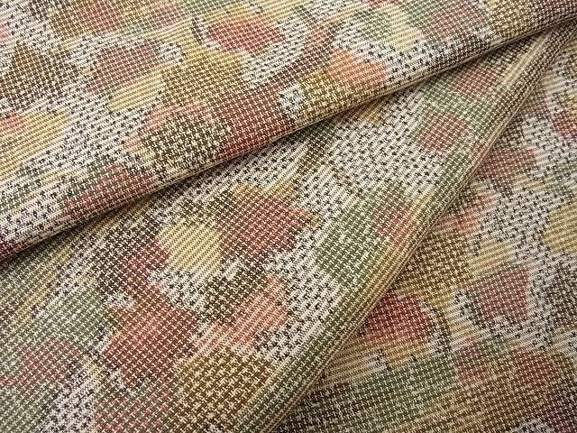 平和屋着物■上質なお召 霞樹林文 逸品 n-wb1575