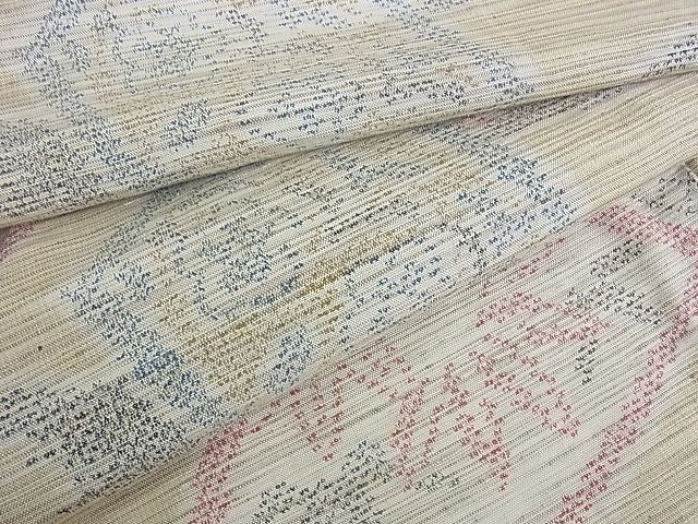 平和屋着物■上質な紬 単衣 笹梅文 逸品 wb2802