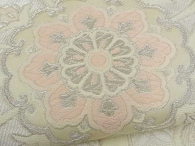 平和屋着物■六通柄袋帯 亀甲正倉院花文 銀糸 逸品 n-yc1824