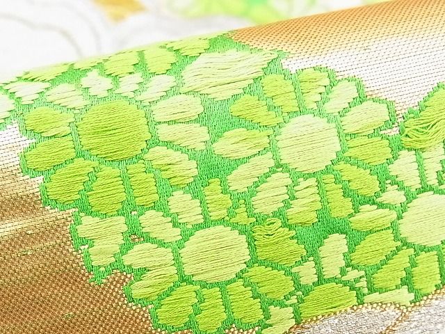 平和屋着物■六通柄袋帯 唐織 正倉院立涌花文 逸品 n-yc2371