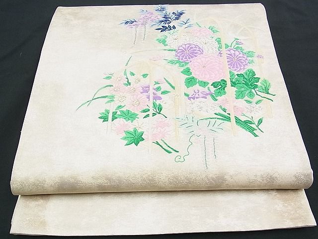 平和屋着物■六通柄袋帯 唐織 器物花文 金銀糸 逸品 n-yc2377