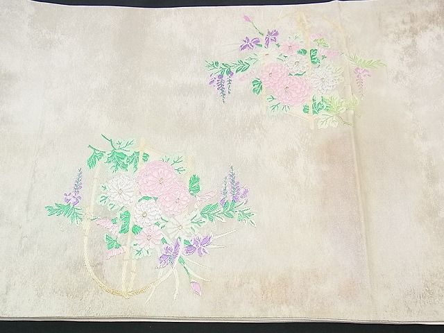 平和屋着物■六通柄袋帯 唐織 器物花文 金銀糸 逸品 n-yc2377