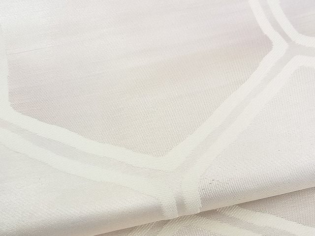 平和屋着物■六通柄袋帯 亀甲文 銀糸 逸品 n-yc2419