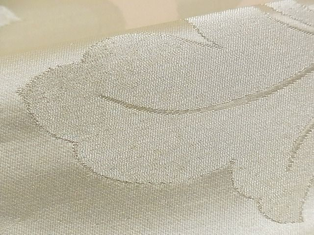平和屋着物■六通柄袋帯 更紗花文 銀糸 正絹 逸品 A-yi2546
