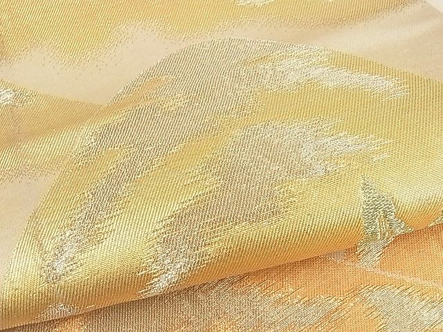 平和屋着物■六通柄袋帯 遠山樹林文 金糸 逸品 yk0659