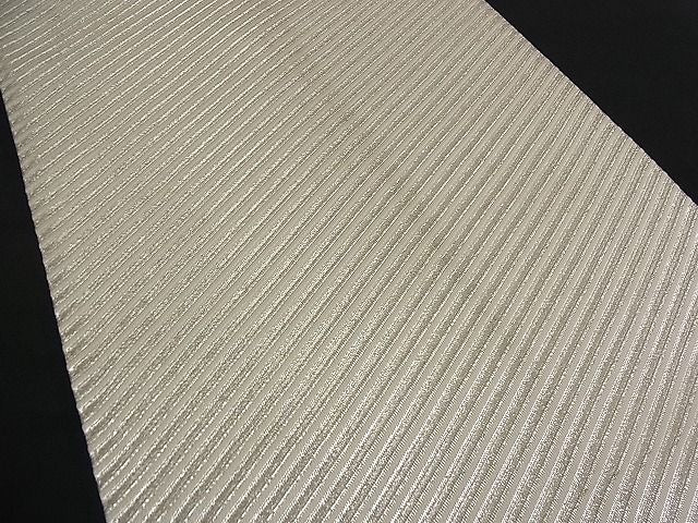 平和屋着物■全通柄袋帯 斜線文 銀糸 逸品 n-yn0199