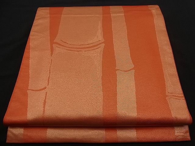 平和屋着物■六通柄袋帯 竹 金糸 逸品 n-yn0251